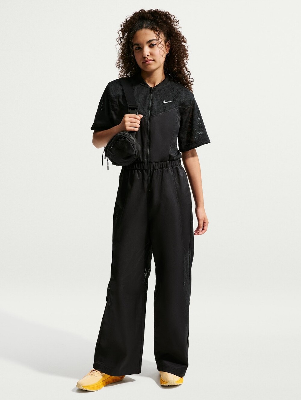 Nike Sportswear Girls Woven Dance Jumpsuit Black Size S NWT